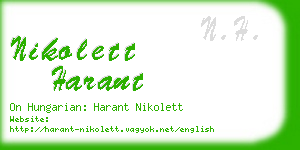 nikolett harant business card